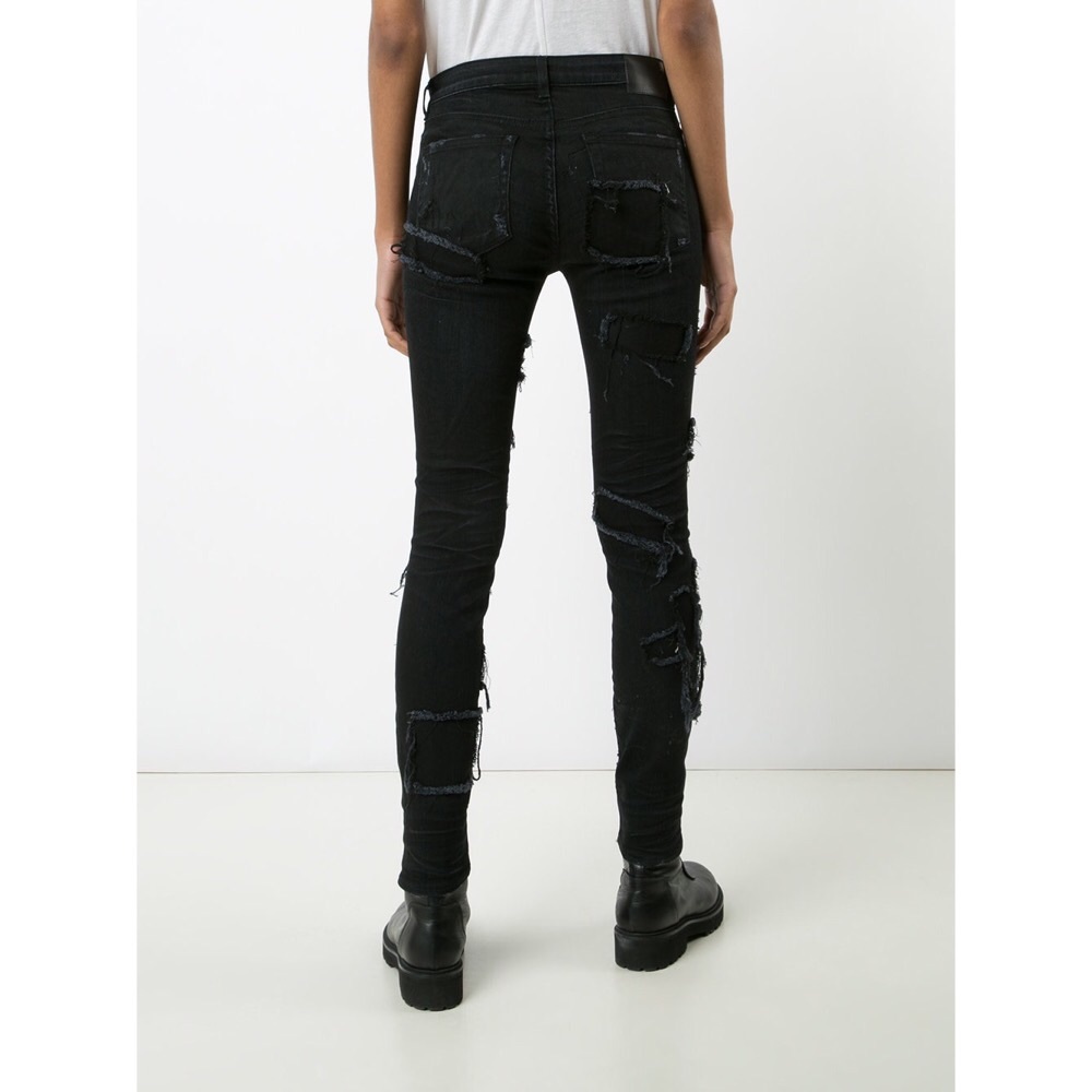 Black Patch R13 Alison Skinny Ripped Punk Jeans - Picture 5 of 6
